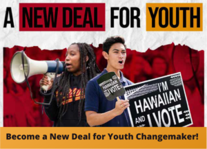 youth changemakers: New Deal for Youth promotional flyer