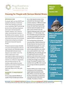 Housing for people with serious mental illness cover