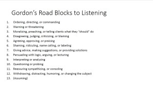 Gordon's roadblocks to listening cover