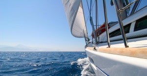 view from sail boat deck