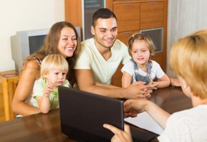 photo of a family getting support