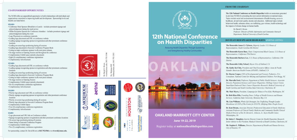 12th National Conference on Health Disparities brochure 1
