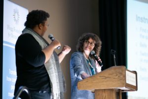 Nakia Winfield and Anna Jackson presenting during the 2019 Robert Lee Sutherland Seminar