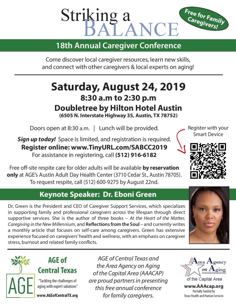 Caregiver conference flyer