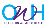 purple and blue logo for office on women's health
