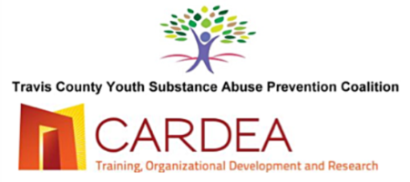 logo for travis county youth substance abuse prevention coalition and Cardea training, organizational development and research