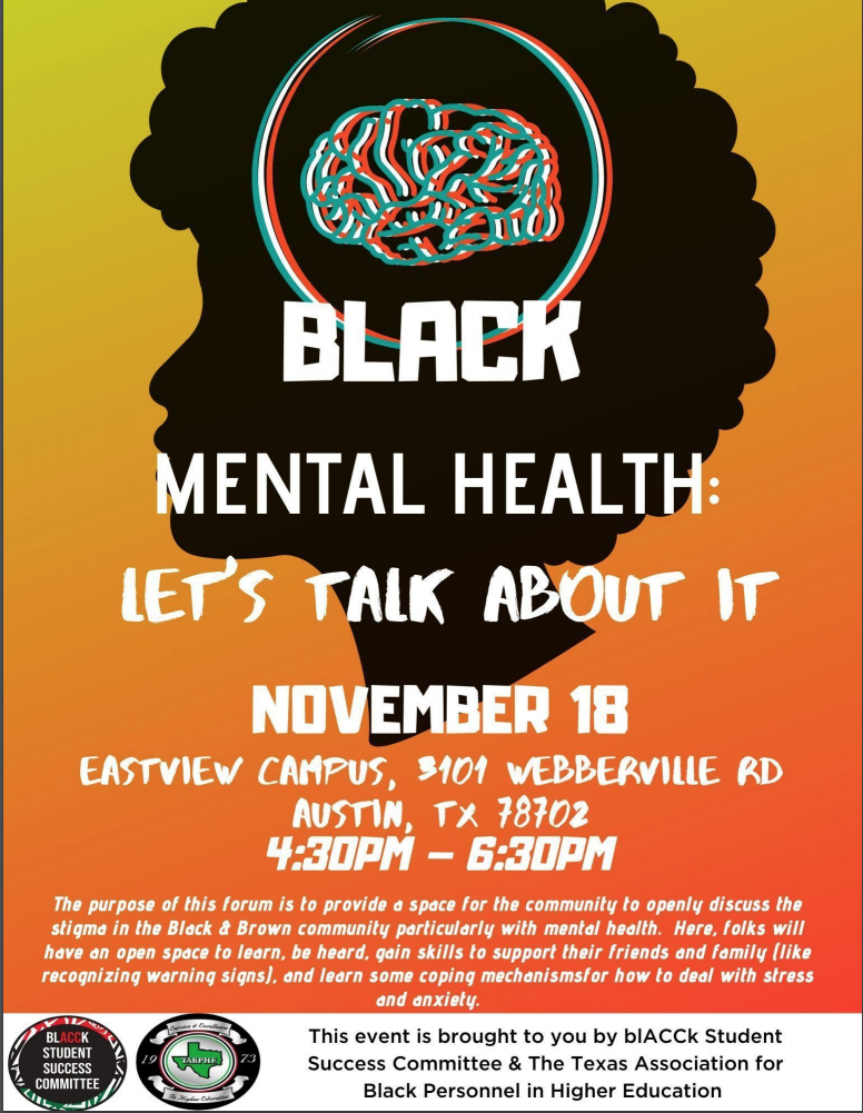 Flyer for Black Mental Health event.