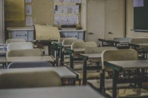 A photo of an empty classroom