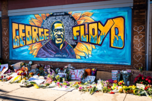 Photo of George Floyd anti-racial violence mural