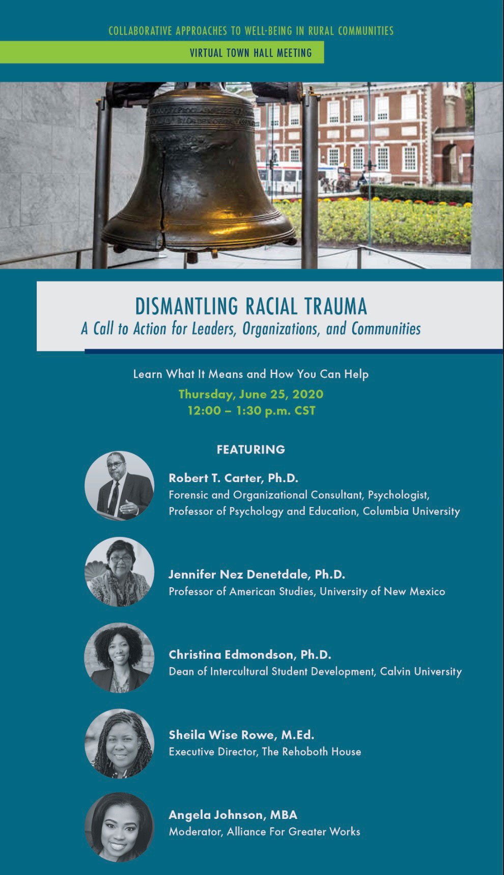 flyer for dismantling racial trauma town hall flyer