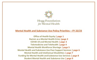 Hogg Foundation Policy Priorities for 2022 and Beyond