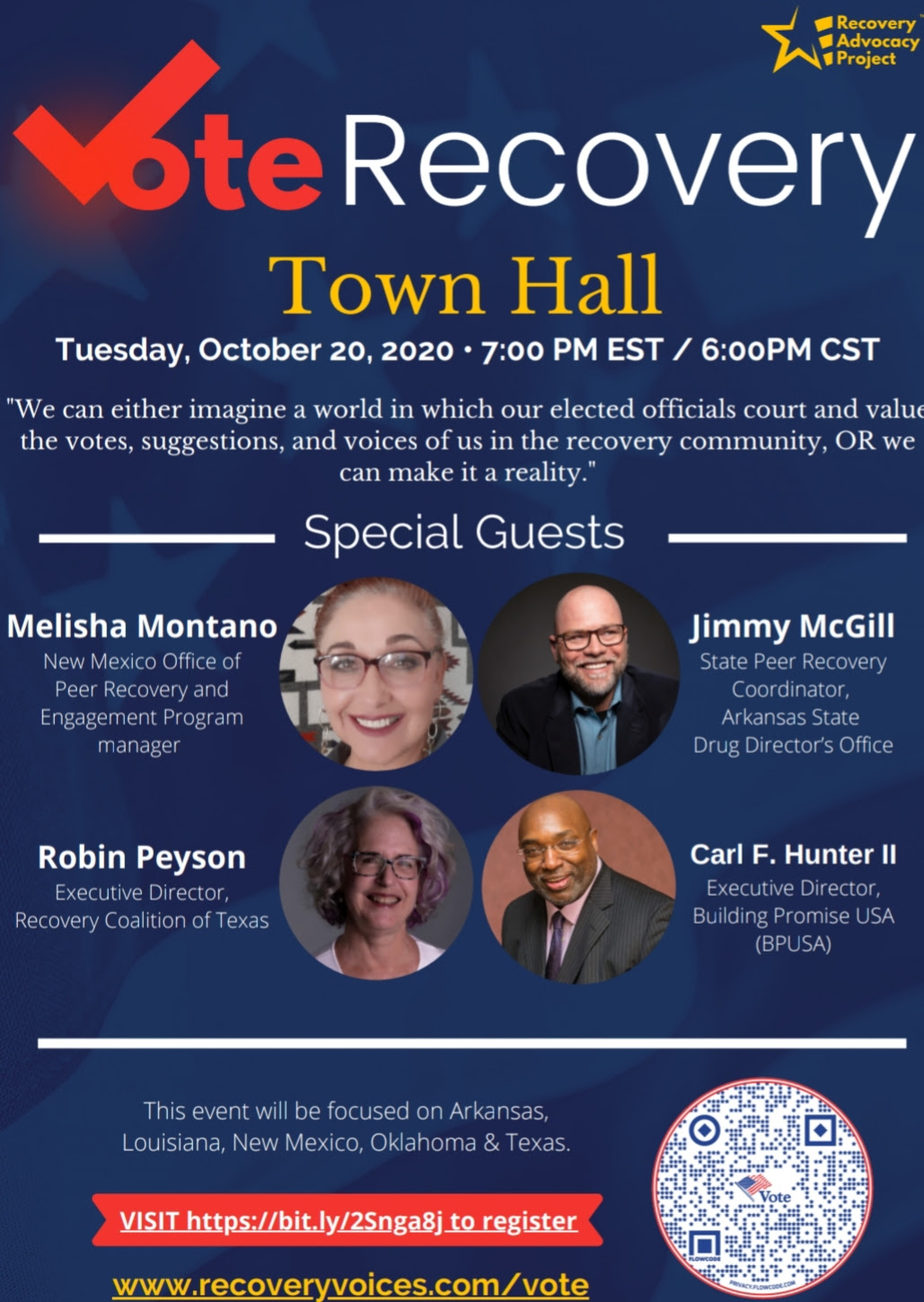 vote recovery town hall flyer