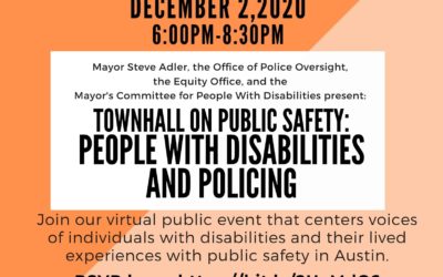 EVENT | Townhall for People with Disabilities, 12/2/20 at 6:00 PM