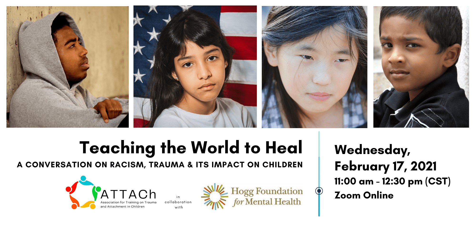 flyer for panel on racism and trauma
