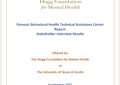 Forensic Behavioral Health Technical Assistance Center Report: Stakeholder Interview Results