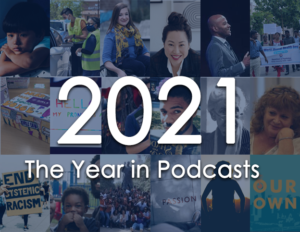 year in podcasts - Collage of Into the Fold podcast guests and themes