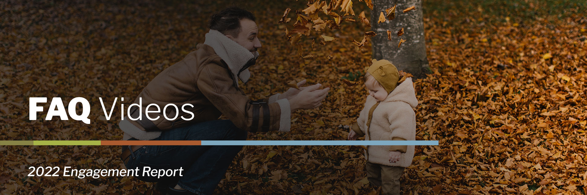 Father an daughter playing in autumn leaves