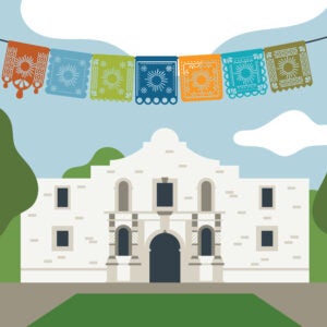graphic of the Alamo