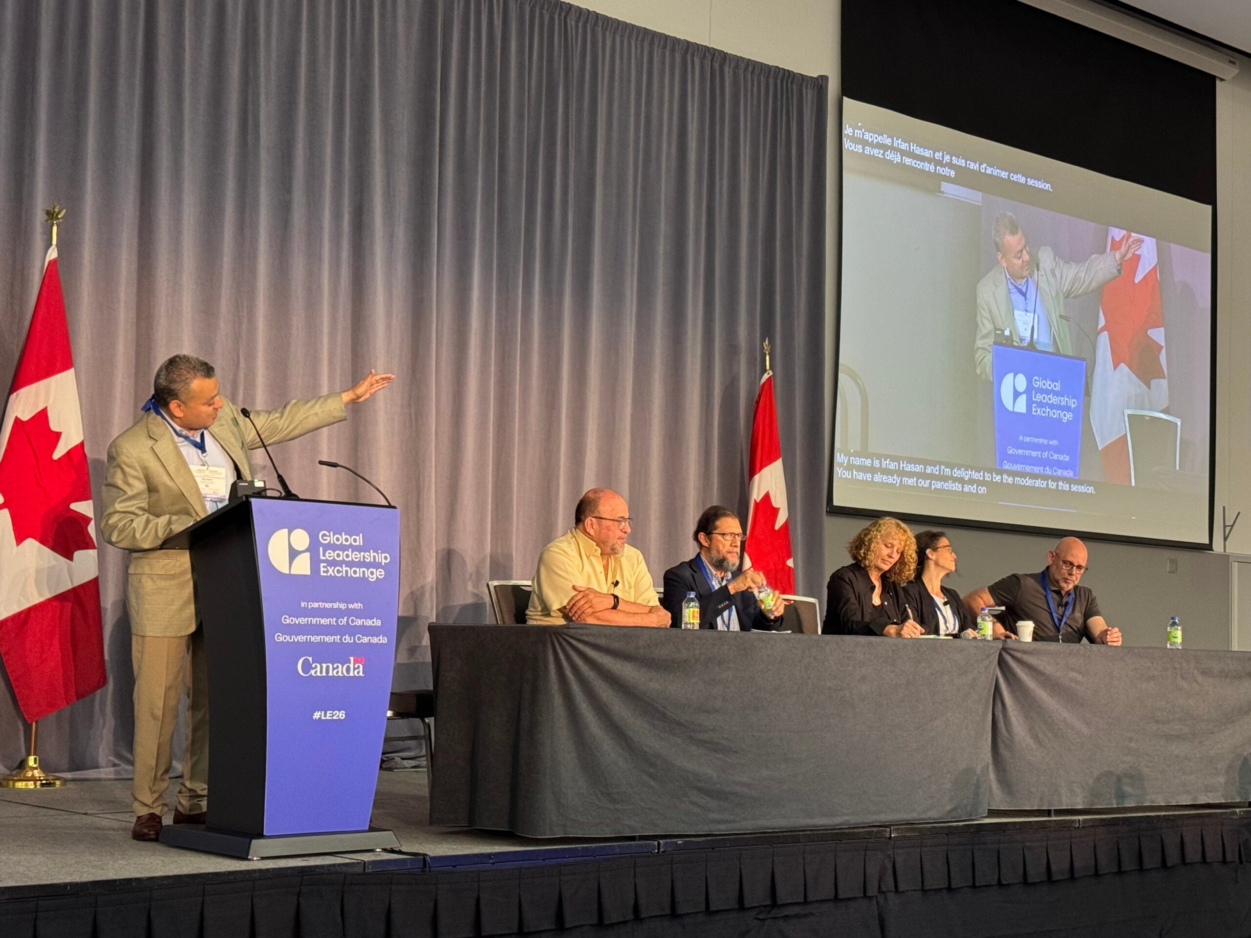 Conference panel. including the foundation's own Rick Ybarra.